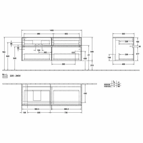 Villeroy & Boch Collaro Waschtischunterschrank mit 4 Auszügen 140 cm White Matt Ohne Beleuchtung Links Villeroy & Boch Collaro Waschtischunterschrank Mit 4 Auszügen 140 Cm White Matt Ohne Beleuchtung Links -VILLEROY & BOCH shop 71605568 1