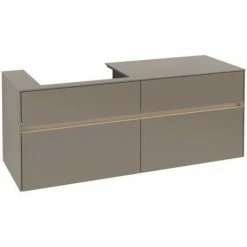 Villeroy & Boch Collaro Waschtischunterschrank Mit 4 Auszügen 140 Cm Truffle Grey Mit Beleuchtung Links 6 Villeroy & Boch Collaro Waschtischunterschrank Mit 4 Auszügen 140 Cm Truffle Grey Mit Beleuchtung Links -VILLEROY & BOCH shop 71605570 2
