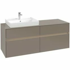 Villeroy & Boch Collaro Waschtischunterschrank Mit 4 Auszügen 140 Cm Truffle Grey Mit Beleuchtung Links 7 Villeroy & Boch Collaro Waschtischunterschrank Mit 4 Auszügen 140 Cm Truffle Grey Mit Beleuchtung Links -VILLEROY & BOCH shop 71605570 3