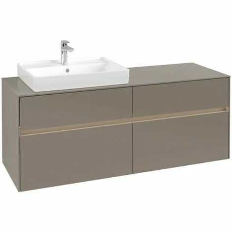 Villeroy & Boch Collaro Waschtischunterschrank Mit 4 Auszügen 140 Cm Truffle Grey Mit Beleuchtung Links 5 Villeroy & Boch Collaro Waschtischunterschrank Mit 4 Auszügen 140 Cm Truffle Grey Mit Beleuchtung Links – Bild 3