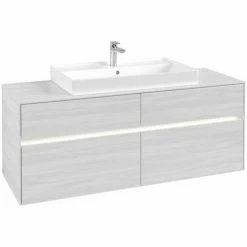 Villeroy & Boch Collaro Waschtischunterschrank 140cm Mit 4 Auszügen White Wood Mit Beleuchtung Mittig 7 Villeroy & Boch Collaro Waschtischunterschrank 140cm Mit 4 Auszügen White Wood Mit Beleuchtung Mittig -VILLEROY & BOCH shop 71605578 3