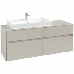 Villeroy & Boch Collaro Waschtischunterschrank 140cm Mit 4 Auszügen Soft Grey Ohne Beleuchtung Links -VILLEROY & BOCH shop 71605585 3