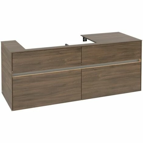 Villeroy & Boch Collaro Waschtischunterschrank 140cm Mit 4 Auszügen Arizona Oak Mit Beleuchtung Links 4 Villeroy & Boch Collaro Waschtischunterschrank 140cm Mit 4 Auszügen Arizona Oak Mit Beleuchtung Links – Bild 2