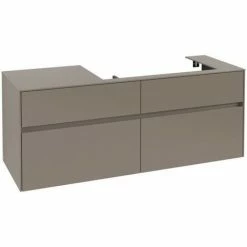 Villeroy & Boch Collaro Waschtischunterschrank 140cm Mit 4 Auszügen Truffle Grey Ohne Beleuchtung Rechts -VILLEROY & BOCH shop 71605592 2