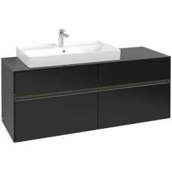 Villeroy & Boch Collaro Waschtischunterschrank 140cm Mit 4 Auszügen Black Matt Lacquer Mit Beleuchtung Links 7 Villeroy & Boch Collaro Waschtischunterschrank 140cm Mit 4 Auszügen Black Matt Lacquer Mit Beleuchtung Links -VILLEROY & BOCH shop 71605599 3