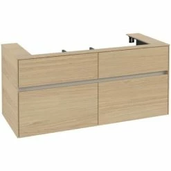 Alternative view of Villeroy & Boch Collaro Waschtischunterschrank 120cm Mit 4 Auszügen Nordic Oak Ohne Beleuchtung