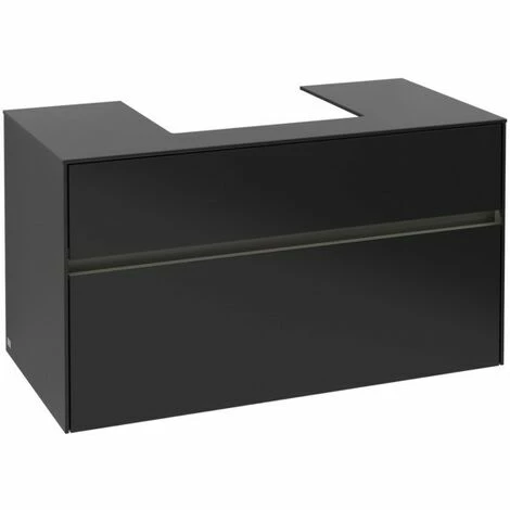 Villeroy & Boch Collaro Waschtischunterschrank 100cm mit 2 Auszügen und variabler Beckenposition Black Matt Lacquer Mit Beleuchtung Mittig 50 cm Villeroy & Boch Collaro Waschtischunterschrank 100cm Mit 2 Auszügen Und Variabler Beckenposition Black Matt Lacquer Mit Beleuchtung Mittig 50 Cm -VILLEROY & BOCH shop 71605651 3