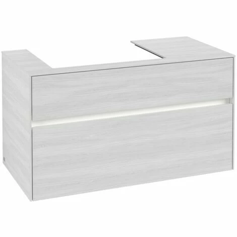 Villeroy & Boch Collaro Waschtischunterschrank 100cm Mit 2 Auszügen Und Variabler Beckenposition White Wood Mit Beleuchtung Links 60 Cm 5 Villeroy & Boch Collaro Waschtischunterschrank 100cm Mit 2 Auszügen Und Variabler Beckenposition White Wood Mit Beleuchtung Links 60 Cm – Bild 3
