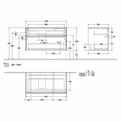 Villeroy & Boch Collaro Waschtischunterschrank 100cm Mit 2 Auszügen Und Variabler Beckenposition Soft Grey Mit Beleuchtung Links 60 Cm 3 Villeroy & Boch Collaro Waschtischunterschrank 100cm Mit 2 Auszügen Und Variabler Beckenposition Soft Grey Mit Beleuchtung Links 60 Cm