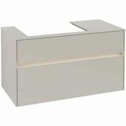 Villeroy & Boch Collaro Waschtischunterschrank 100cm Mit 2 Auszügen Und Variabler Beckenposition Soft Grey Mit Beleuchtung Links 60 Cm 7 Villeroy & Boch Collaro Waschtischunterschrank 100cm Mit 2 Auszügen Und Variabler Beckenposition Soft Grey Mit Beleuchtung Links 60 Cm -VILLEROY & BOCH shop 71605656 3
