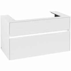 Villeroy & Boch Collaro Waschtischunterschrank 100cm Mit 2 Auszügen Und Variabler Beckenposition White Matt Mit Beleuchtung Mittig 80 Cm 4 Villeroy & Boch Collaro Waschtischunterschrank 100cm Mit 2 Auszügen Und Variabler Beckenposition White Matt Mit Beleuchtung Mittig 80 Cm -VILLEROY & BOCH shop 71605659 3