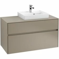 Villeroy & Boch Collaro Waschtischunterschrank 100cm Mit 2 Auszügen Und Variabler Beckenposition Truffle Grey Mit Beleuchtung Rechts 50 Cm 3 Villeroy & Boch Collaro Waschtischunterschrank 100cm Mit 2 Auszügen Und Variabler Beckenposition Truffle Grey Mit Beleuchtung Rechts 50 Cm -VILLEROY & BOCH shop 71605666 2