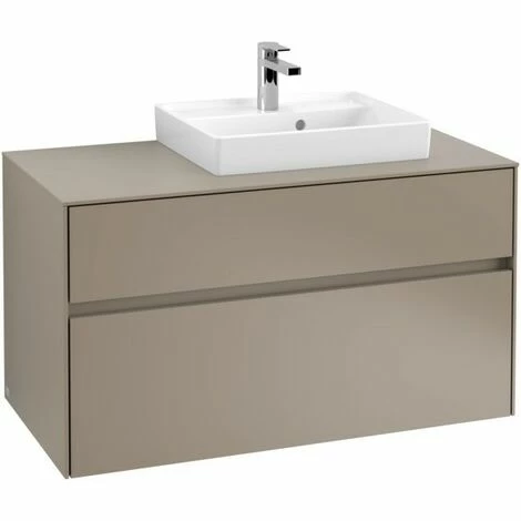 Villeroy & Boch Collaro Waschtischunterschrank 100cm mit 2 Auszügen und variabler Beckenposition Truffle Grey Mit Beleuchtung Rechts 50 cm Villeroy & Boch Collaro Waschtischunterschrank 100cm Mit 2 Auszügen Und Variabler Beckenposition Truffle Grey Mit Beleuchtung Rechts 50 Cm -VILLEROY & BOCH shop 71605666 2