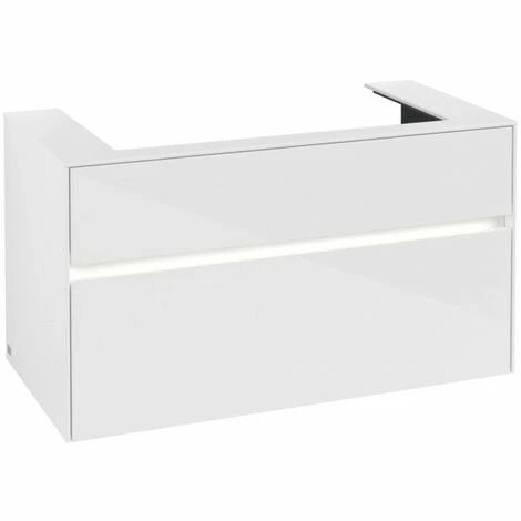 Villeroy & Boch Collaro Waschtischunterschrank 100cm mit 2 Auszügen und variabler Beckenposition Glossy White Mit Beleuchtung Mittig 80 cm Villeroy & Boch Collaro Waschtischunterschrank 100cm Mit 2 Auszügen Und Variabler Beckenposition Glossy White Mit Beleuchtung Mittig 80 Cm -VILLEROY & BOCH shop 71605683 3