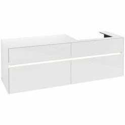Villeroy & Boch Collaro Waschtischunterschrank 160cm Mit 4 Auszügen Und Variabler Beckenposition Glossy White Mit Beleuchtung Rechts 60 Cm 4 Villeroy & Boch Collaro Waschtischunterschrank 160cm Mit 4 Auszügen Und Variabler Beckenposition Glossy White Mit Beleuchtung Rechts 60 Cm -VILLEROY & BOCH shop 71605687 3