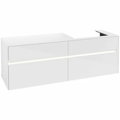 Villeroy & Boch Collaro Waschtischunterschrank 160cm mit 4 Auszügen und variabler Beckenposition Glossy White Mit Beleuchtung Rechts 60 cm Villeroy & Boch Collaro Waschtischunterschrank 160cm Mit 4 Auszügen Und Variabler Beckenposition Glossy White Mit Beleuchtung Rechts 60 Cm -VILLEROY & BOCH shop 71605687 3