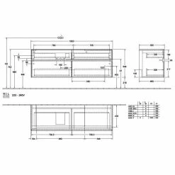 Villeroy & Boch Collaro Waschtischunterschrank 160cm Mit 4 Auszügen Und Variabler Beckenposition Glossy White Mit Beleuchtung Links 100 Cm 3 Villeroy & Boch Collaro Waschtischunterschrank 160cm Mit 4 Auszügen Und Variabler Beckenposition Glossy White Mit Beleuchtung Links 100 Cm -VILLEROY & BOCH shop 71605697 2