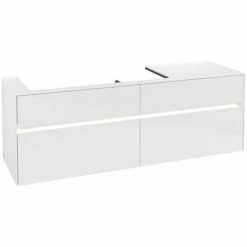 Villeroy & Boch Collaro Waschtischunterschrank 160cm Mit 4 Auszügen Und Variabler Beckenposition Glossy White Mit Beleuchtung Links 100 Cm 4 Villeroy & Boch Collaro Waschtischunterschrank 160cm Mit 4 Auszügen Und Variabler Beckenposition Glossy White Mit Beleuchtung Links 100 Cm -VILLEROY & BOCH shop 71605697 3