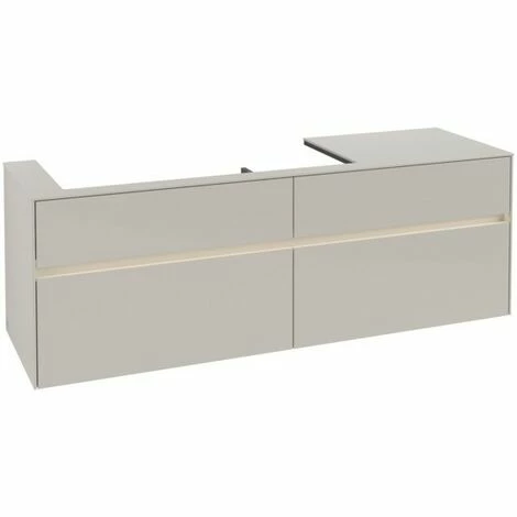 Villeroy & Boch Collaro Waschtischunterschrank 160cm mit 4 Auszügen und variabler Beckenposition Soft Grey Mit Beleuchtung Links 100 cm Villeroy & Boch Collaro Waschtischunterschrank 160cm Mit 4 Auszügen Und Variabler Beckenposition Soft Grey Mit Beleuchtung Links 100 Cm -VILLEROY & BOCH shop 71605708 3