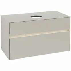 Villeroy & Boch Collaro Waschtischunterschrank 100cm Mit 2 Auszügen Soft Grey Mit Beleuchtung Mittig 3 Villeroy & Boch Collaro Waschtischunterschrank 100cm Mit 2 Auszügen Soft Grey Mit Beleuchtung Mittig -VILLEROY & BOCH shop 71605714 2