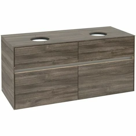 Villeroy & Boch Collaro Waschtischunterschrank 120cm Mit 4 Auszügen Für 2 Waschtische Stone Oak Mit Beleuchtung 4 Villeroy & Boch Collaro Waschtischunterschrank 120cm Mit 4 Auszügen Für 2 Waschtische Stone Oak Mit Beleuchtung – Bild 2