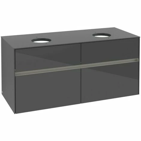Villeroy & Boch Collaro Waschtischunterschrank 120cm Mit 4 Auszügen Für 2 Waschtische Glossy Grey Mit Beleuchtung 4 Villeroy & Boch Collaro Waschtischunterschrank 120cm Mit 4 Auszügen Für 2 Waschtische Glossy Grey Mit Beleuchtung – Bild 2