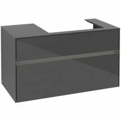 Villeroy & Boch Collaro Waschtischunterschrank 100cm Mit 2 Auszügen Und Variabler Beckenposition Glossy Grey Mit Beleuchtung Rechts 60 Cm 7 Villeroy & Boch Collaro Waschtischunterschrank 100cm Mit 2 Auszügen Und Variabler Beckenposition Glossy Grey Mit Beleuchtung Rechts 60 Cm -VILLEROY & BOCH shop 71605755 3