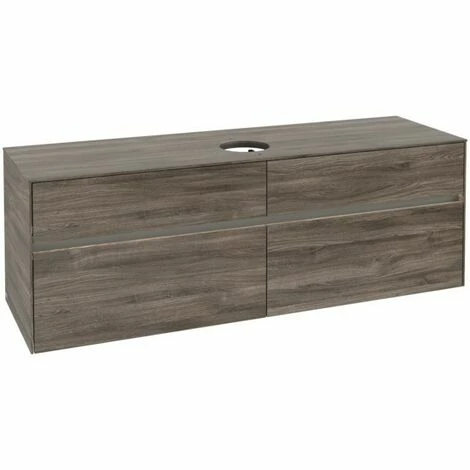 Villeroy & Boch Collaro Waschtischunterschrank 160cm Mit 4 Auszügen Stone Oak Mit Beleuchtung Mittig 4 Villeroy & Boch Collaro Waschtischunterschrank 160cm Mit 4 Auszügen Stone Oak Mit Beleuchtung Mittig – Bild 2