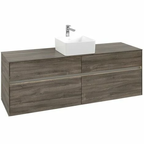 Villeroy & Boch Collaro Waschtischunterschrank 160cm Mit 4 Auszügen Stone Oak Mit Beleuchtung Mittig 5 Villeroy & Boch Collaro Waschtischunterschrank 160cm Mit 4 Auszügen Stone Oak Mit Beleuchtung Mittig – Bild 3