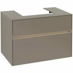 Villeroy & Boch Collaro Waschtischunterschrank 80cm Mit 2 Auszügen Truffle Grey Mit Beleuchtung -VILLEROY & BOCH shop 71605770 2