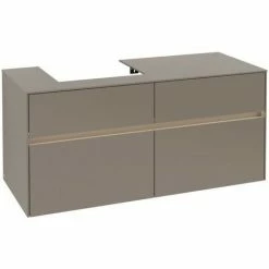 Villeroy & Boch Collaro Waschtischunterschrank Mit 4 Auszügen 120 Cm Truffle Grey Mit Beleuchtung Links -VILLEROY & BOCH shop 71605781 2