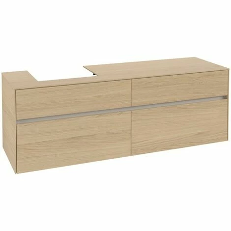 Villeroy & Boch Collaro Waschtischunterschrank 160cm Mit 4 Auszügen Nordic Oak Ohne Beleuchtung Links 4 Villeroy & Boch Collaro Waschtischunterschrank 160cm Mit 4 Auszügen Nordic Oak Ohne Beleuchtung Links – Bild 2