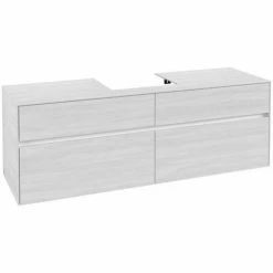 Alternative view of Villeroy & Boch Collaro Waschtischunterschrank 160cm Mit 4 Auszügen White Wood Ohne Beleuchtung Mittig