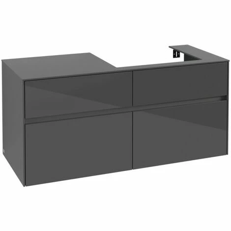 Villeroy & Boch Collaro Waschtischunterschrank Mit 4 Auszügen 120 Cm Glossy Grey Ohne Beleuchtung Rechts 4 Villeroy & Boch Collaro Waschtischunterschrank Mit 4 Auszügen 120 Cm Glossy Grey Ohne Beleuchtung Rechts – Bild 2