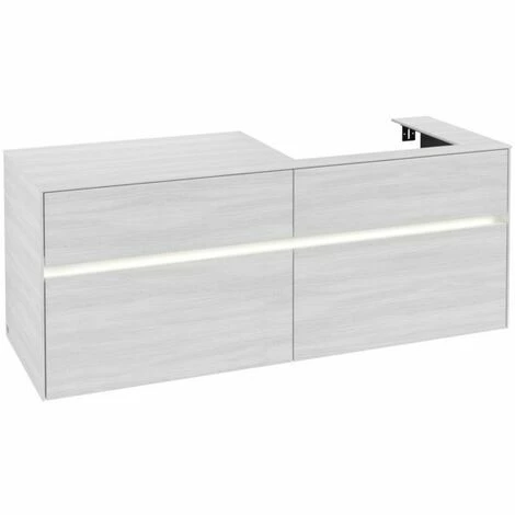 Villeroy & Boch Collaro Waschtischunterschrank Mit 4 Auszügen 140 Cm White Wood Mit Beleuchtung Rechts 4 Villeroy & Boch Collaro Waschtischunterschrank Mit 4 Auszügen 140 Cm White Wood Mit Beleuchtung Rechts – Bild 2