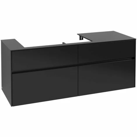 Villeroy & Boch Collaro Waschtischunterschrank 140cm mit 4 Auszügen Black Matt Lacquer Ohne Beleuchtung Links Villeroy & Boch Collaro Waschtischunterschrank 140cm Mit 4 Auszügen Black Matt Lacquer Ohne Beleuchtung Links -VILLEROY & BOCH shop 71605831 2