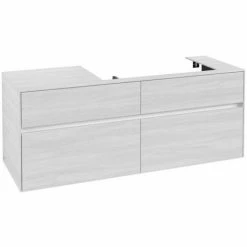 Alternative view of Villeroy & Boch Collaro Waschtischunterschrank 140cm Mit 4 Auszügen White Wood Ohne Beleuchtung Rechts
