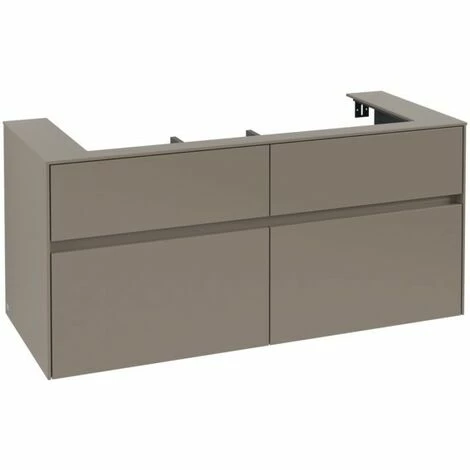 Villeroy & Boch Collaro Waschtischunterschrank 120cm Mit 4 Auszügen Truffle Grey Ohne Beleuchtung 4 Villeroy & Boch Collaro Waschtischunterschrank 120cm Mit 4 Auszügen Truffle Grey Ohne Beleuchtung – Bild 2