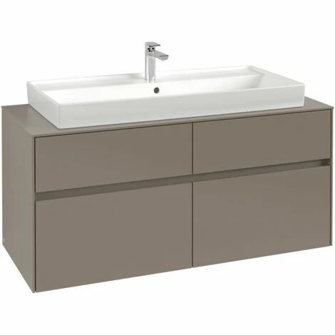Villeroy & Boch Collaro Waschtischunterschrank 120cm Mit 4 Auszügen Truffle Grey Ohne Beleuchtung 6 Villeroy & Boch Collaro Waschtischunterschrank 120cm Mit 4 Auszügen Truffle Grey Ohne Beleuchtung – Bild 4