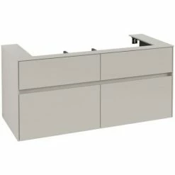 Alternative view of Villeroy & Boch Collaro Waschtischunterschrank 120cm Mit 4 Auszügen Soft Grey Ohne Beleuchtung