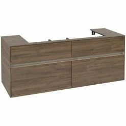 Alternative view of Villeroy & Boch Collaro Waschtischunterschrank 140cm Mit 4 Auszügen Arizona Oak Mit Beleuchtung