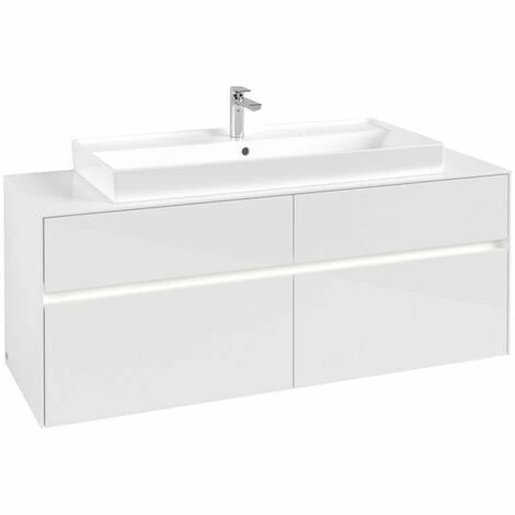 Villeroy & Boch Collaro Waschtischunterschrank 140cm mit 4 Auszügen Glossy White Mit Beleuchtung Villeroy & Boch Collaro Waschtischunterschrank 140cm Mit 4 Auszügen Glossy White Mit Beleuchtung -VILLEROY & BOCH shop 71605853 3