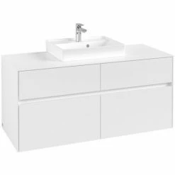 Villeroy & Boch Collaro Waschtischunterschrank Mit 4 Auszügen 120 Cm White Matt Ohne Beleuchtung Mittig 4 Villeroy & Boch Collaro Waschtischunterschrank Mit 4 Auszügen 120 Cm White Matt Ohne Beleuchtung Mittig -VILLEROY & BOCH shop 71605868 3