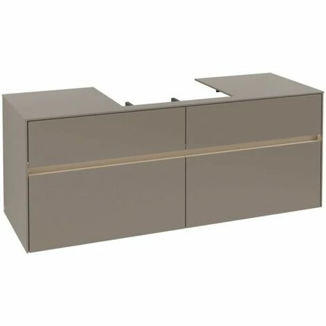 Villeroy & Boch Collaro Waschtischunterschrank Mit 4 Auszügen 140 Cm Truffle Grey Mit Beleuchtung Mittig 4 Villeroy & Boch Collaro Waschtischunterschrank Mit 4 Auszügen 140 Cm Truffle Grey Mit Beleuchtung Mittig – Bild 2