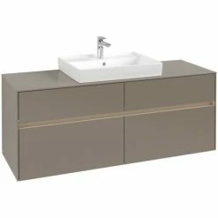 Villeroy & Boch Collaro Waschtischunterschrank Mit 4 Auszügen 140 Cm Truffle Grey Mit Beleuchtung Mittig 7 Villeroy & Boch Collaro Waschtischunterschrank Mit 4 Auszügen 140 Cm Truffle Grey Mit Beleuchtung Mittig -VILLEROY & BOCH shop 71605870 3