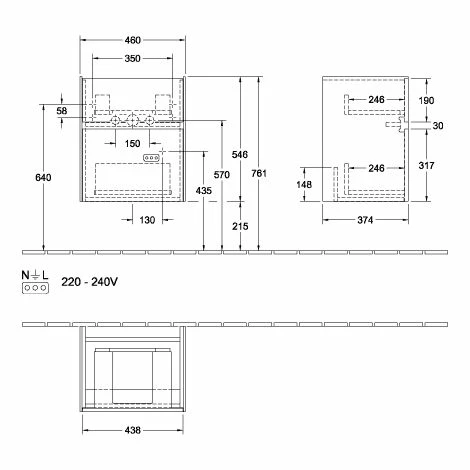 Villeroy & Boch Collaro Handwaschbeckenunterschrank mit 2 Auszügen 46 cm Glossy White Mit Beleuchtung Villeroy & Boch Collaro Handwaschbeckenunterschrank Mit 2 Auszügen 46 Cm Glossy White Mit Beleuchtung -VILLEROY & BOCH shop 71605886 2