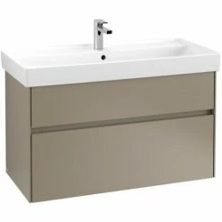 Alternative view of Villeroy & Boch Collaro Waschtischunterschrank Mit 2 Auszügen 95,4 Cm Truffle Grey Mit Beleuchtung