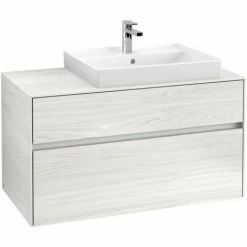 Villeroy & Boch Collaro Waschtischunterschrank 100cm Mit 2 Auszügen Und Variabler Beckenposition White Wood Mit Beleuchtung Rechts 60 Cm 3 Villeroy & Boch Collaro Waschtischunterschrank 100cm Mit 2 Auszügen Und Variabler Beckenposition White Wood Mit Beleuchtung Rechts 60 Cm -VILLEROY & BOCH shop 71605904 2