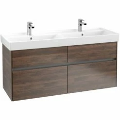 Alternative view of Villeroy & Boch Collaro Waschtischunterschrank 125cm Für Doppelwaschtisch Mit 4 Auszügen Arizona Oak Mit Beleuchtung