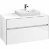 Villeroy & Boch Collaro Waschtischunterschrank 100cm Mit 2 Auszügen Und Variabler Beckenposition Glossy White Mit Beleuchtung Rechts 50 Cm -VILLEROY & BOCH shop 71605913 1